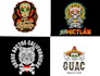 design  unique and creative mexican dead day skull logo
