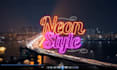 create neon glass animation text