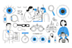 create hand drawn doodle and outline illustrations