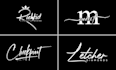 design signature handwritten scripted cursive photography handwriting logo