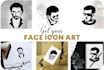 do silhouette face art and face logo icon