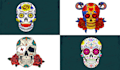 do design unique mexican dead day skull logo