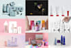 create cosmetic and skincare label and package design with mockup
