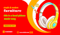 design outstanding headphone banner with express delivery