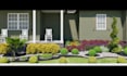create a 3d  landscape design for your home, frontyard, pool