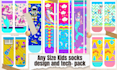 do kids, adult unique sock designs knitted and sublimated