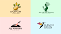 create unique modern minimalist business logo design