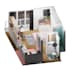 create a 3d isometric room and booth display in blender