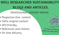 write articles and blogs on environment and sustainability