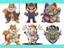 create cute kawaii animals illustration