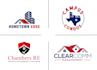 do real estate developer, roofing, house and construction logo design
