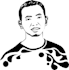 draw black and white line art portrait