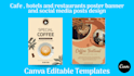 create unique and attractive cafe poster for your business