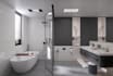 do bathroom interior design and architectural visualization in 3d rendering