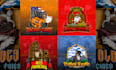do stunning dogs cats pets mascots logo