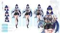 draw a live2d vtuber art ready to rig