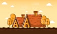 draw building and background cartoon illustration