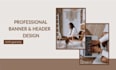 design a professional header and website banner