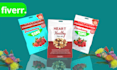 design pouch label, coffee bag, and mylar bag design