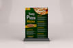 do creative table tent and food menu card design