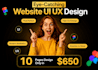 do website ui ux design, web ui design, ui ux design, wireframe, mobile app ui