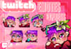 draw cute custom emotes,sub badges in 24 hours