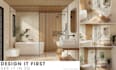 make 3d bathroom interior design and render