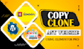 landing page, clone, copy or duplicate any website using elementor