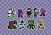draw pixel art designs and 8 bit icons