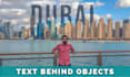 do photoshop edit, color grading, add text behind objects