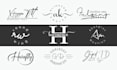 do signature logo design beautiful handwritten and typography