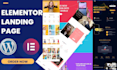 design wordpress landing page using elementar pro