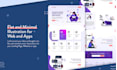 design unique flat vector illustration for web and apps