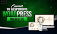 convert PSD to wordpress, HTML, xd, figma to wordpress