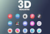 create modern 3d custom app icon