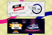 design creative web banner, banner ads, headers, covers and sliders