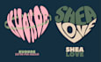 do word art in a heart shape