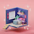 create cute 3d isometric room designs