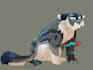 draw a feral fullbody image of your fursona