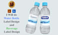 design water bottle label juice beverage bottle label design