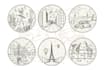 create vintage badge monoline logo design