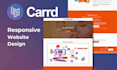 design modern, minimalistic and responsive carrd landing page, website