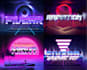 do synthwave 3d 80s logo in gold and metallic chrome effects