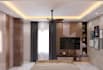 3d bedroom and living room interior design