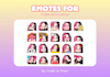create custom chibi emotes or sub badges for twitch, discord, vtuber