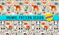 do kids animals, batik, tribal, and leopard repeat pattern design for textile
