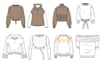 make garment technical flat sketch, flat drawing