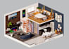 create 3d floor plan of house and other buildings