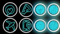 design personalized neon instagram highlights cover