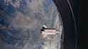 create space shuttle launch logo animation